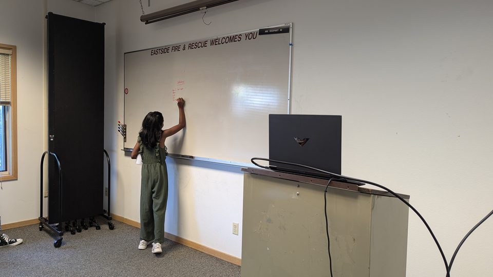 Student at the whiteboard